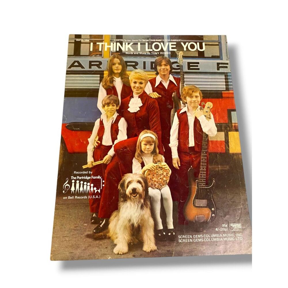 1970 I Think I Love You Sheet Music Tony Romeo Partridge Family Screen Gems